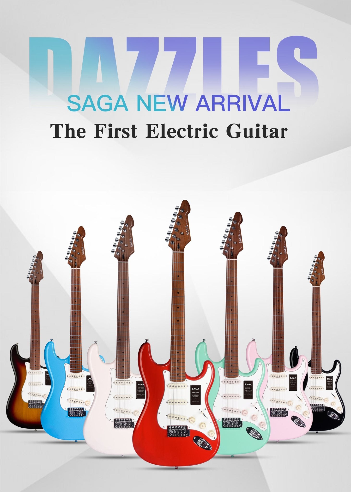 Đàn Guitar Điện Saga Dazzle SMF1314 Red