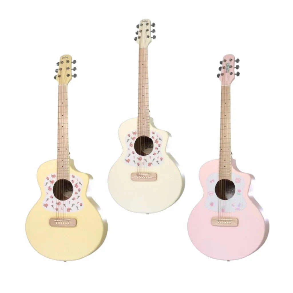 Đàn Guitar Acoustic Daisy D100 34 Inch Size 1/2, White w/Bag