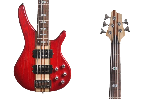 Đàn Guitar Bass Sqoe LT5BS 5 Strings HH Electric Guitar, Rosewood Fingerboard, Red
