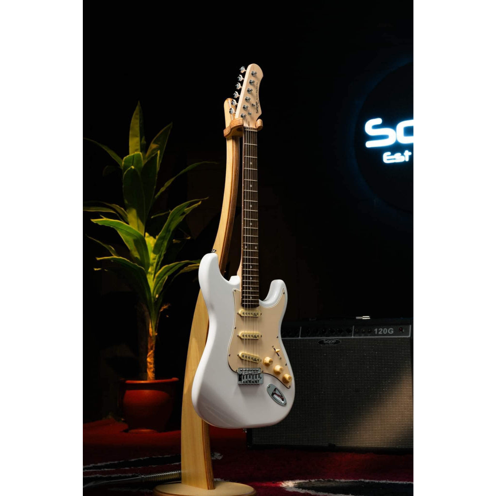 Đàn Guitar Điện Sqoe SEST200 SSS Electric Guitar,  Rosewood Fingerboard, White