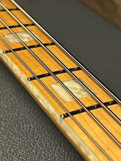 Đàn Guitar Bass Sqoe SJB800 SS Electric Guitar, Canadian Roasted Maple Fingerboard, Transparent Indigo Blue