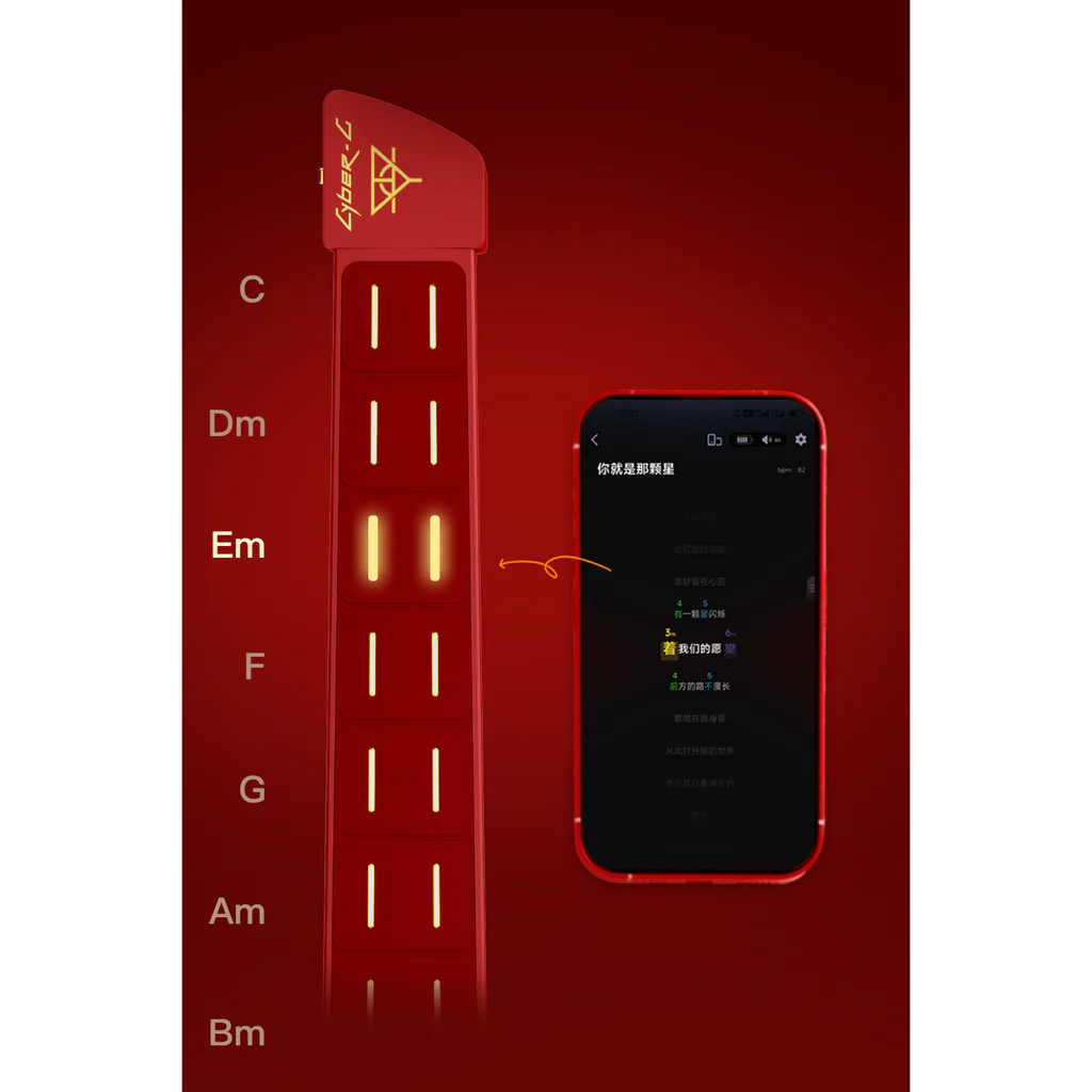 Đàn Guitar Enya Cyber G Stringless Keyboard Module Huachenyu Signature, Mars