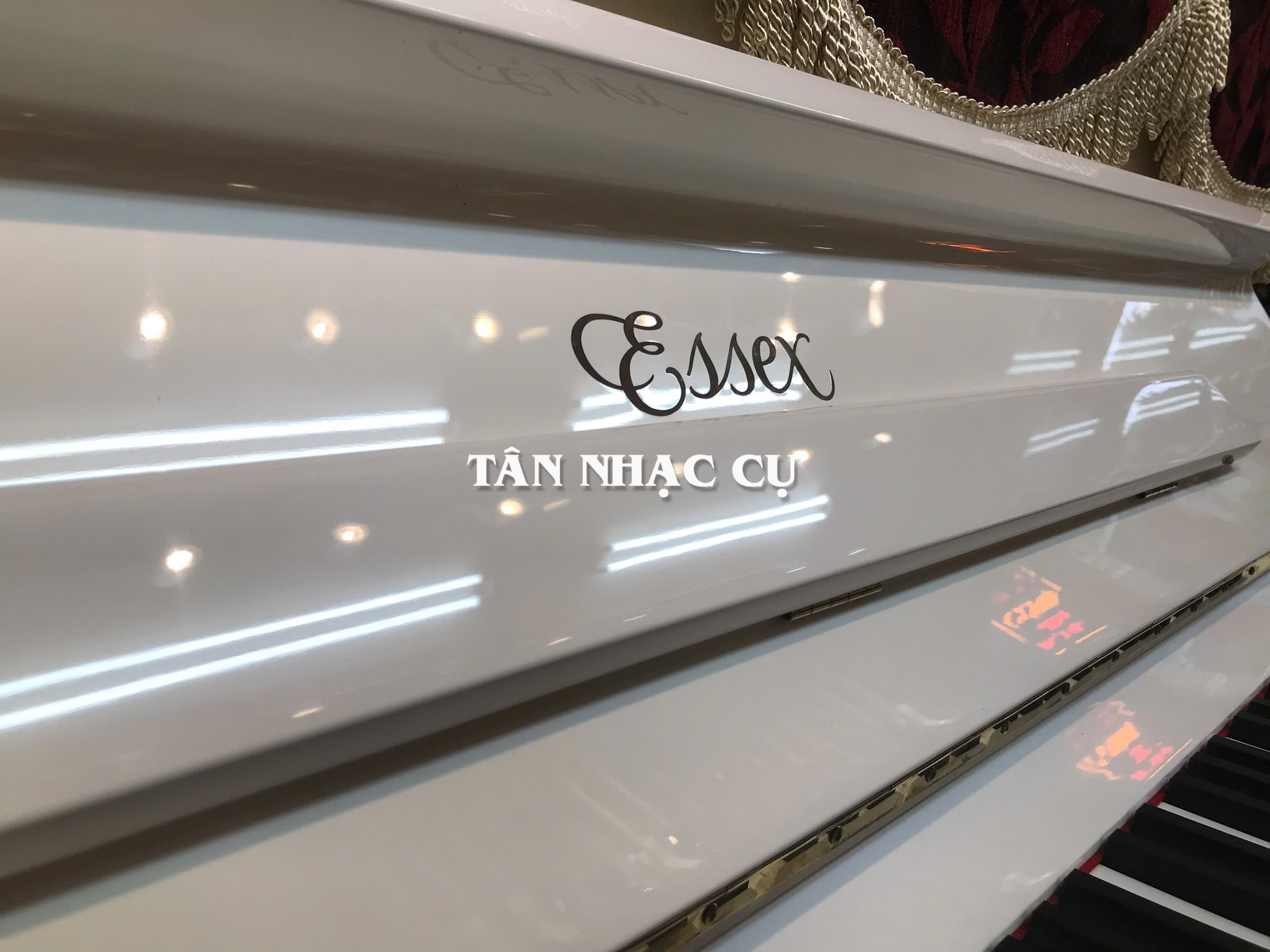 Đàn Piano Cơ Upright Essex EUP123E, Polish White
