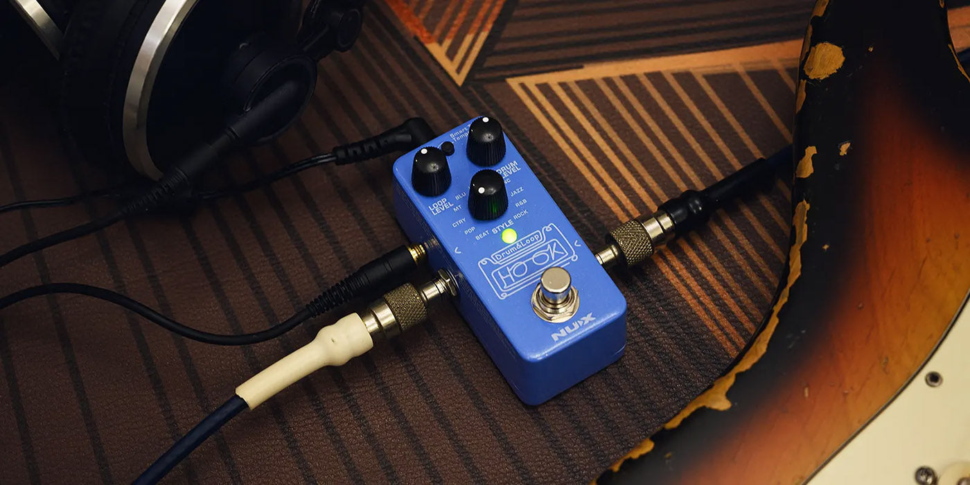 Pedal Guitar Nux HOOK Drum & Loop NDL3, Mini Looper with Phones Out