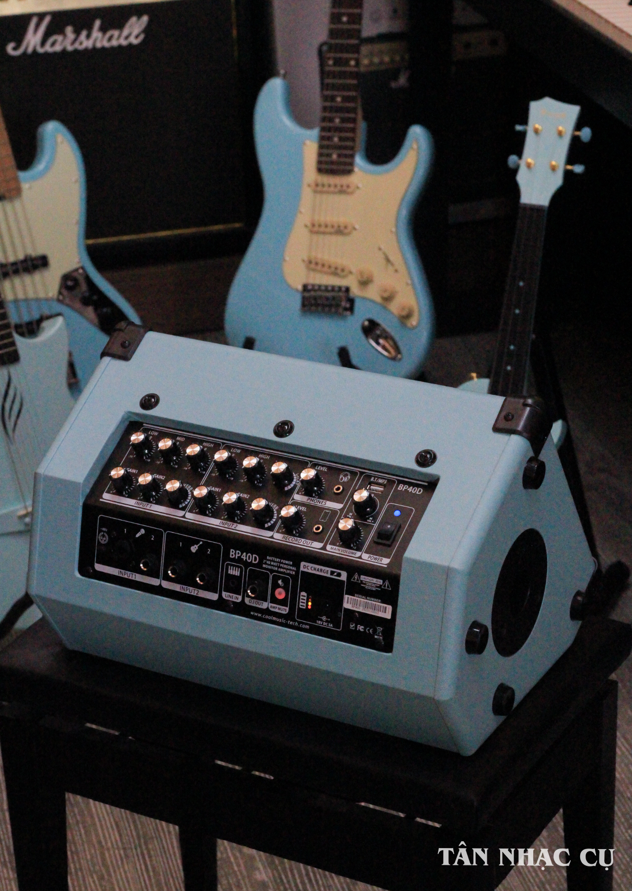 Amplifier Coolmusic BP40D 80W Effect, Pin Sạc, Combo Acoustic Guitar