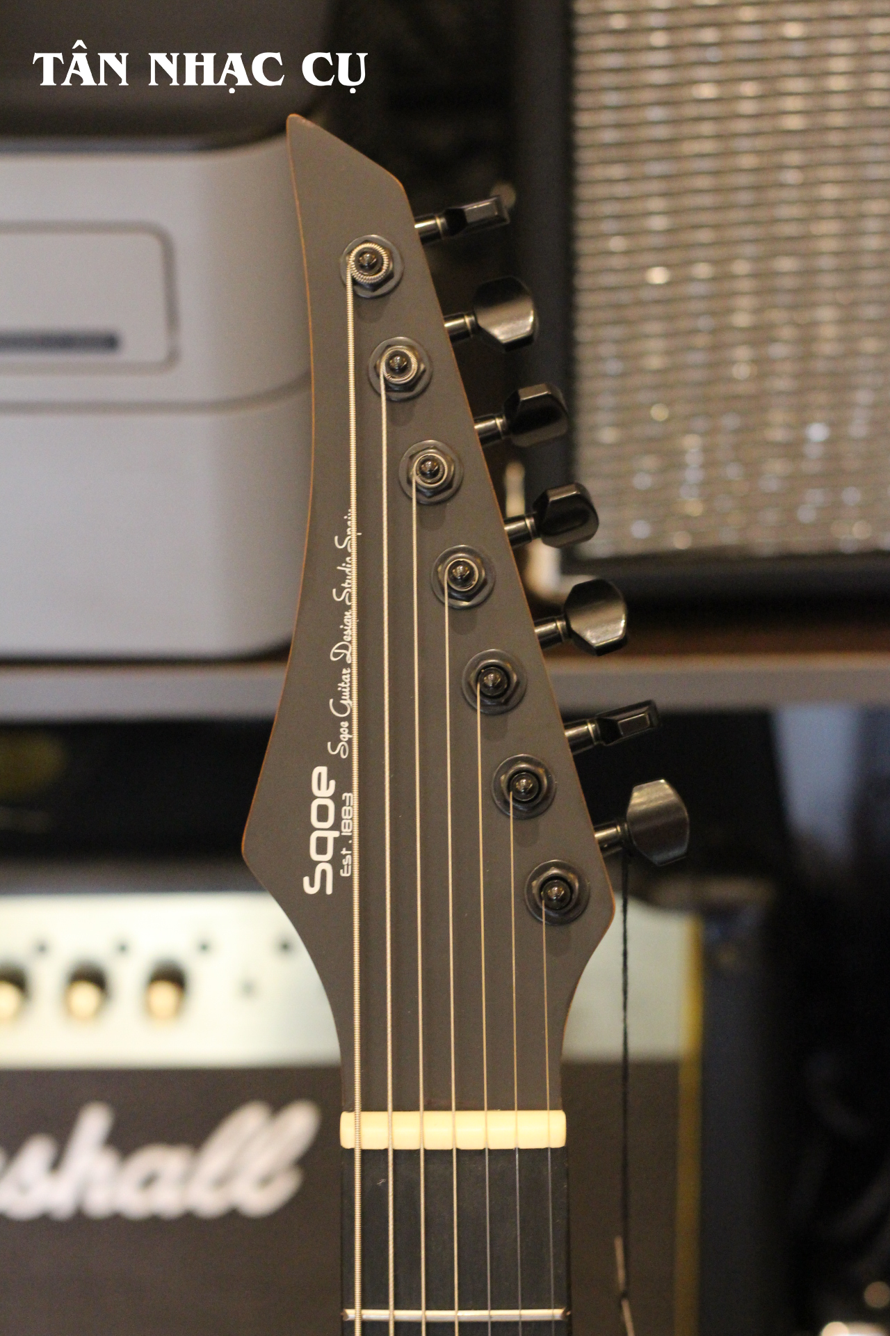 Đàn Guitar Điện Sqoe SEIB 7S 7 Strings Series HH Electric Guitar, Carbonized Roasted Maple, Satin Black