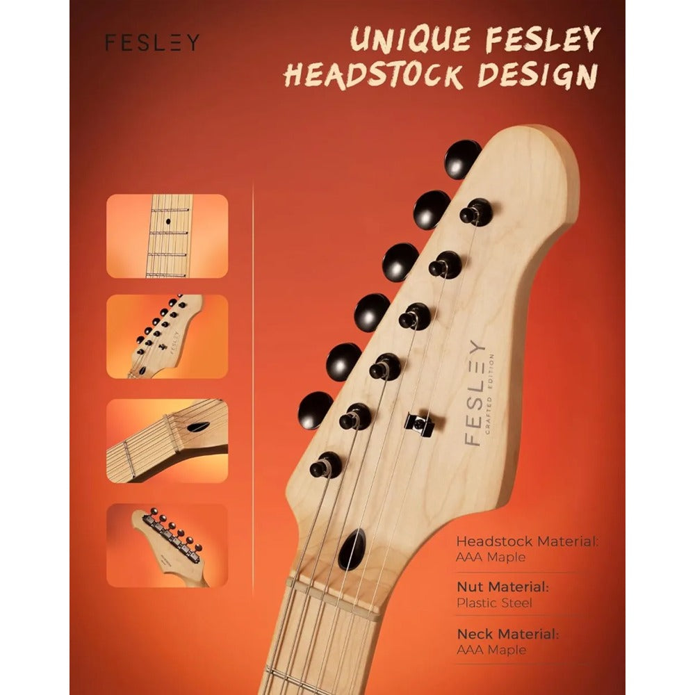 Đàn Guitar Điện Fesley FST350M HSS Electric Guitar, Maple Fingerboard