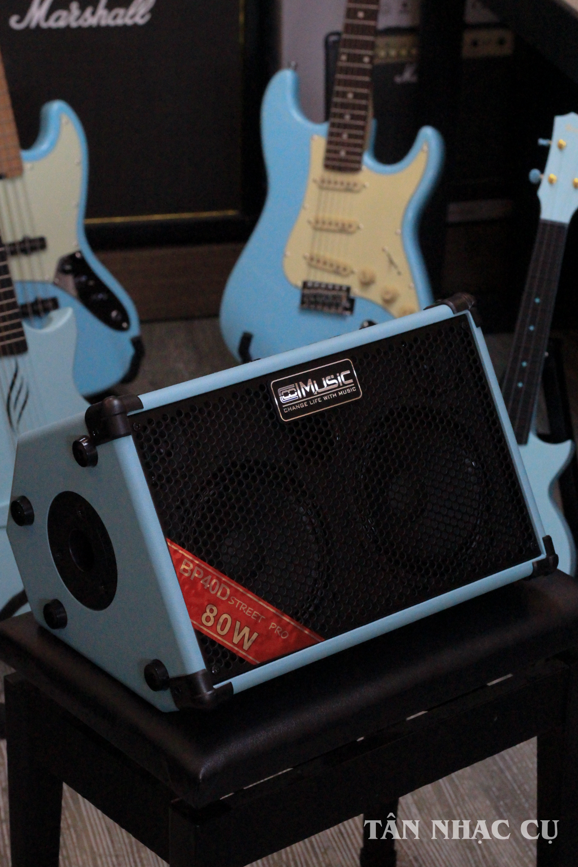 Amplifier Coolmusic BP40D 80W Effect, Pin Sạc, Combo Acoustic Guitar