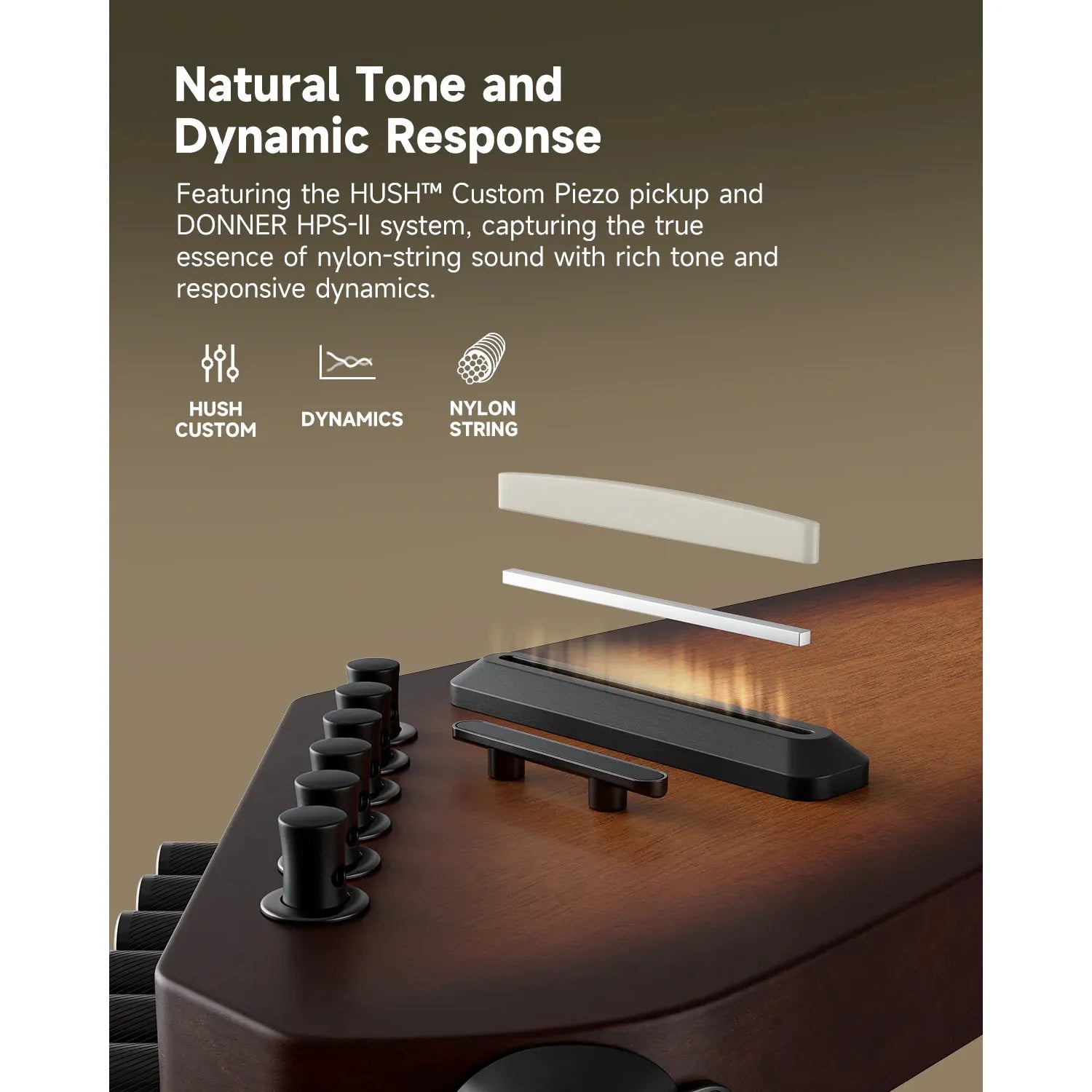Đàn Guitar Silent Classic Donner HUSH-C