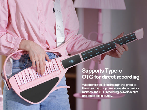 Đàn Guitar Enya Cyber G Stringless Keyboard Module, Pink