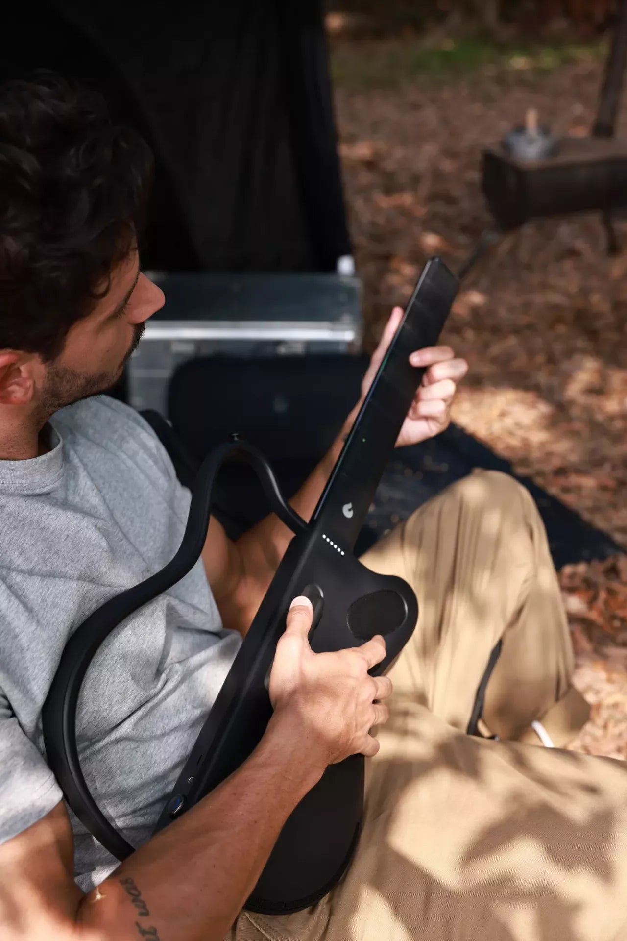 Đàn Guitar Silent Lava Genie Stringless Smart Guitar, Black