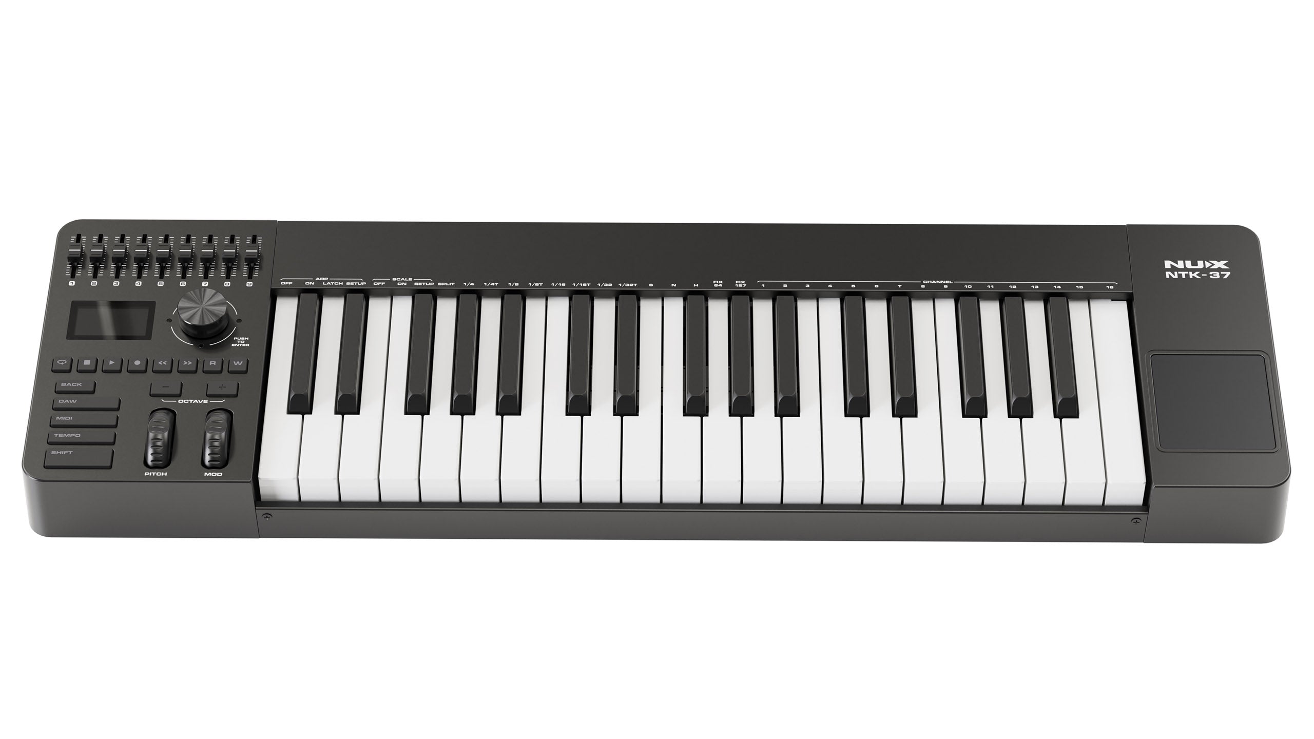MIDI Keyboard Controller Nux NTK37, Black