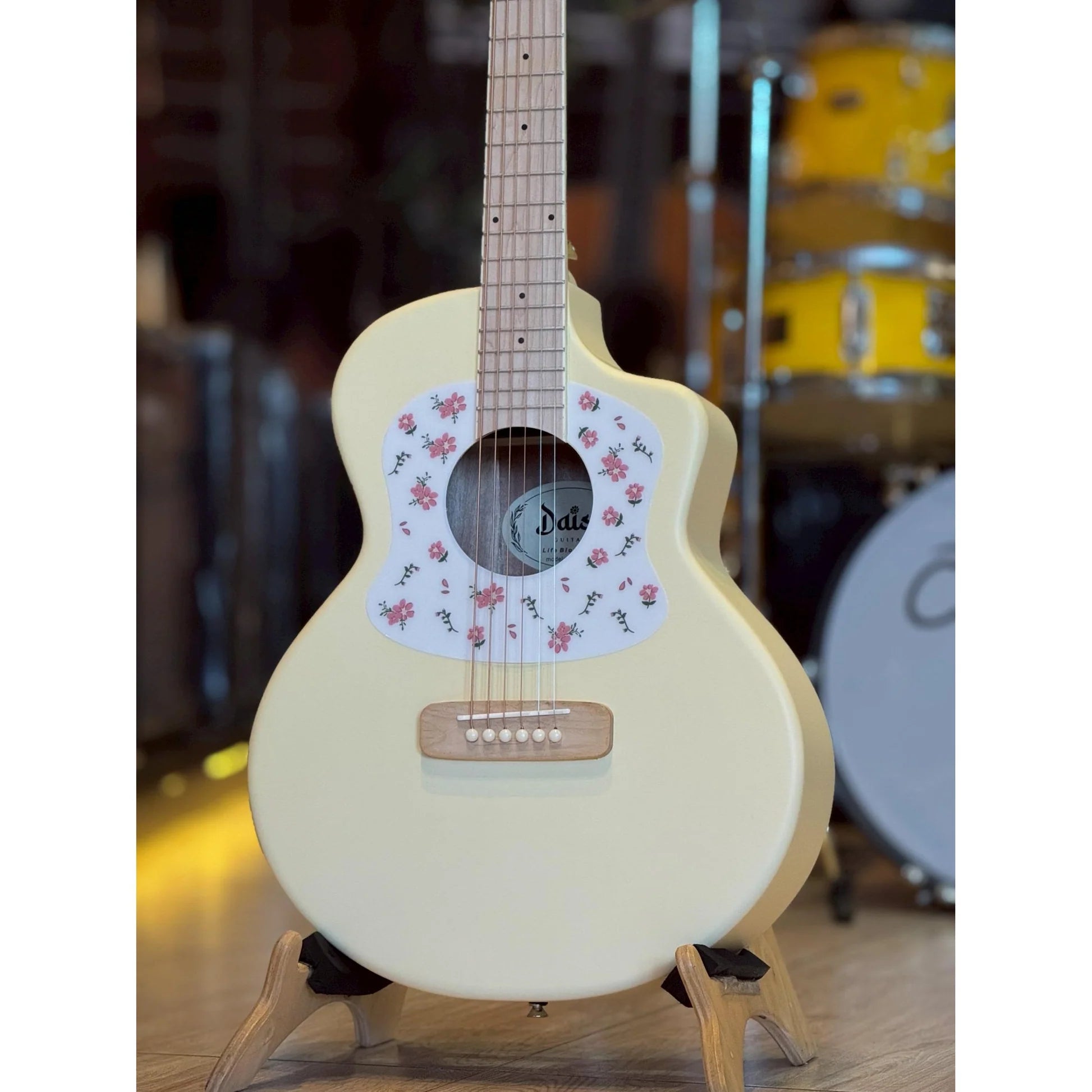 Đàn Guitar Acoustic Daisy D100 34 Inch Size 1/2, White w/Bag