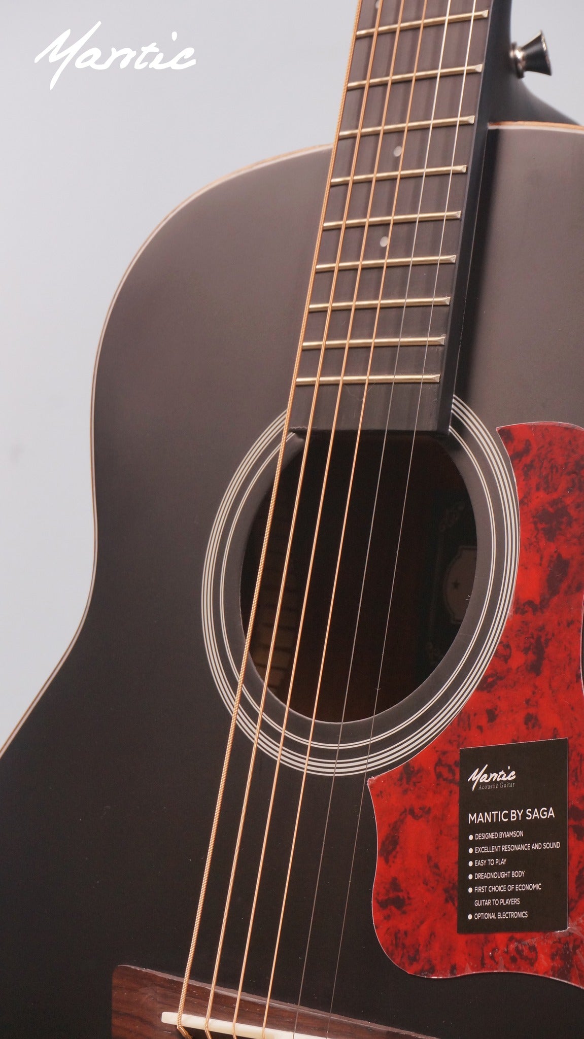 Đàn Guitar Acoustic Mantic BG1BK, Black