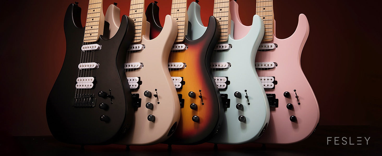 Đàn Guitar Điện Fesley FST350M HSS Electric Guitar, Maple Fingerboard