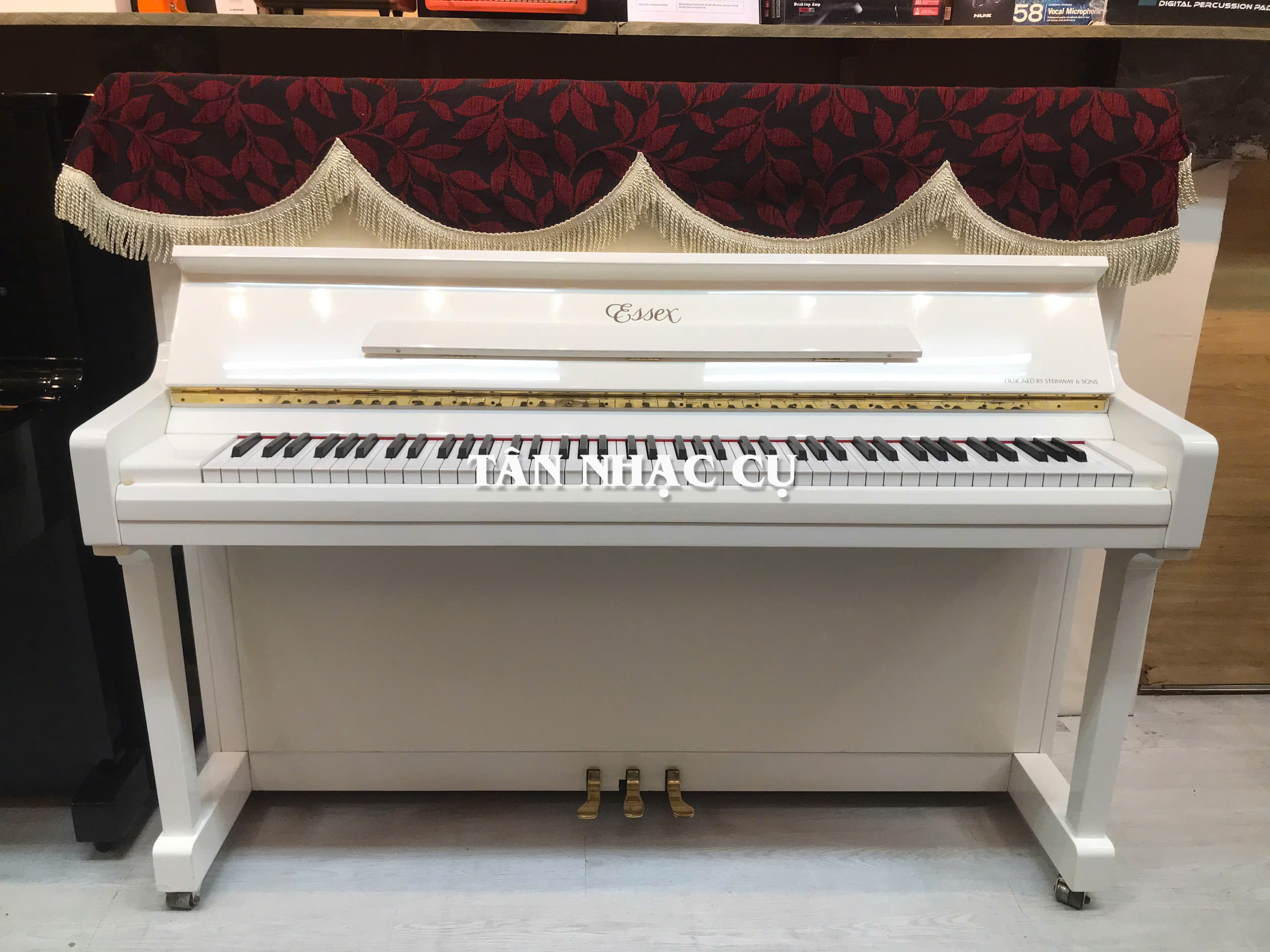 Đàn Piano Cơ Upright Essex EUP123E, Polish White