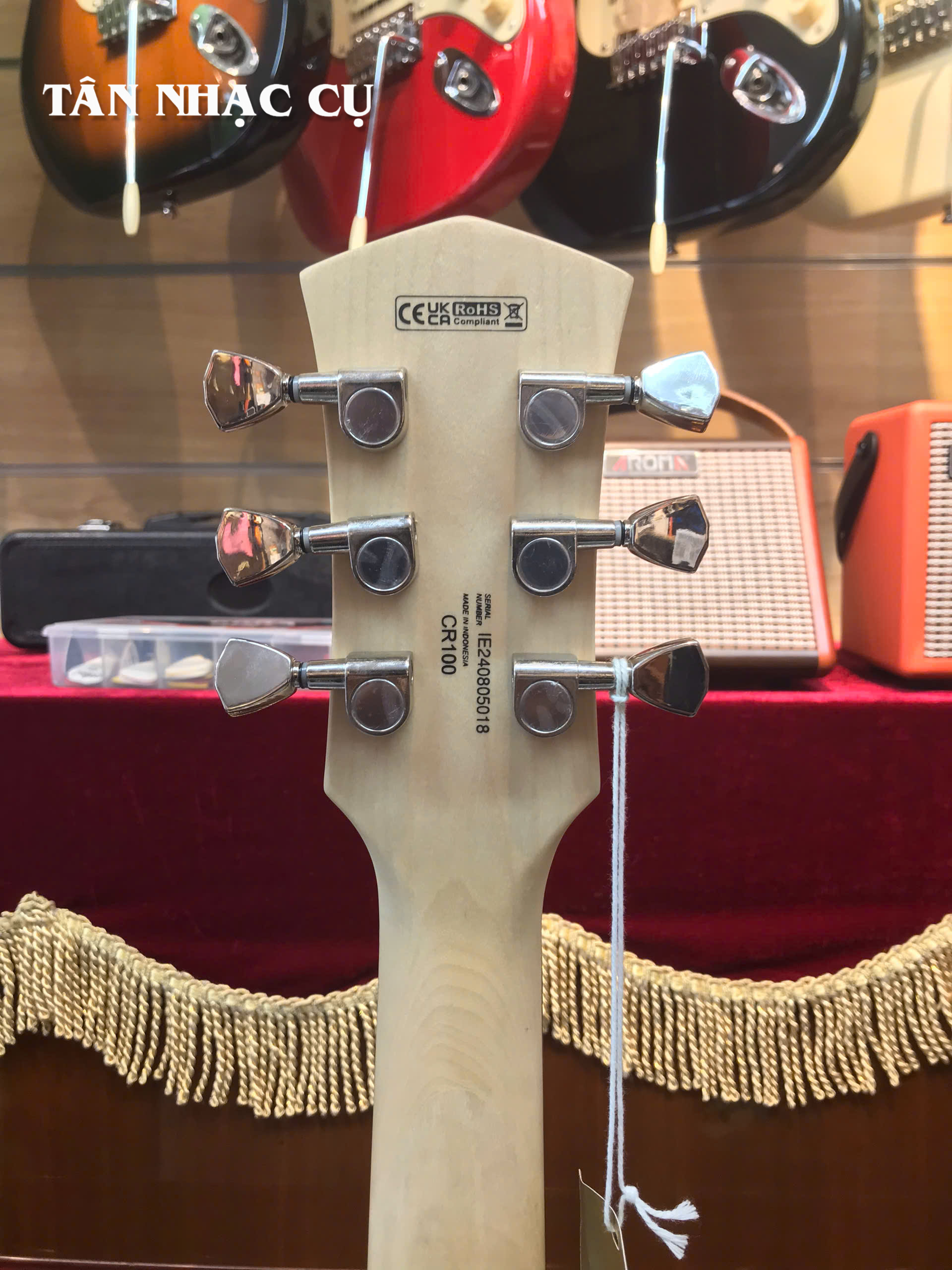 Đàn Guitar Điện Cort CR100 HH Electric Guitar, Cherry Red Sunburst