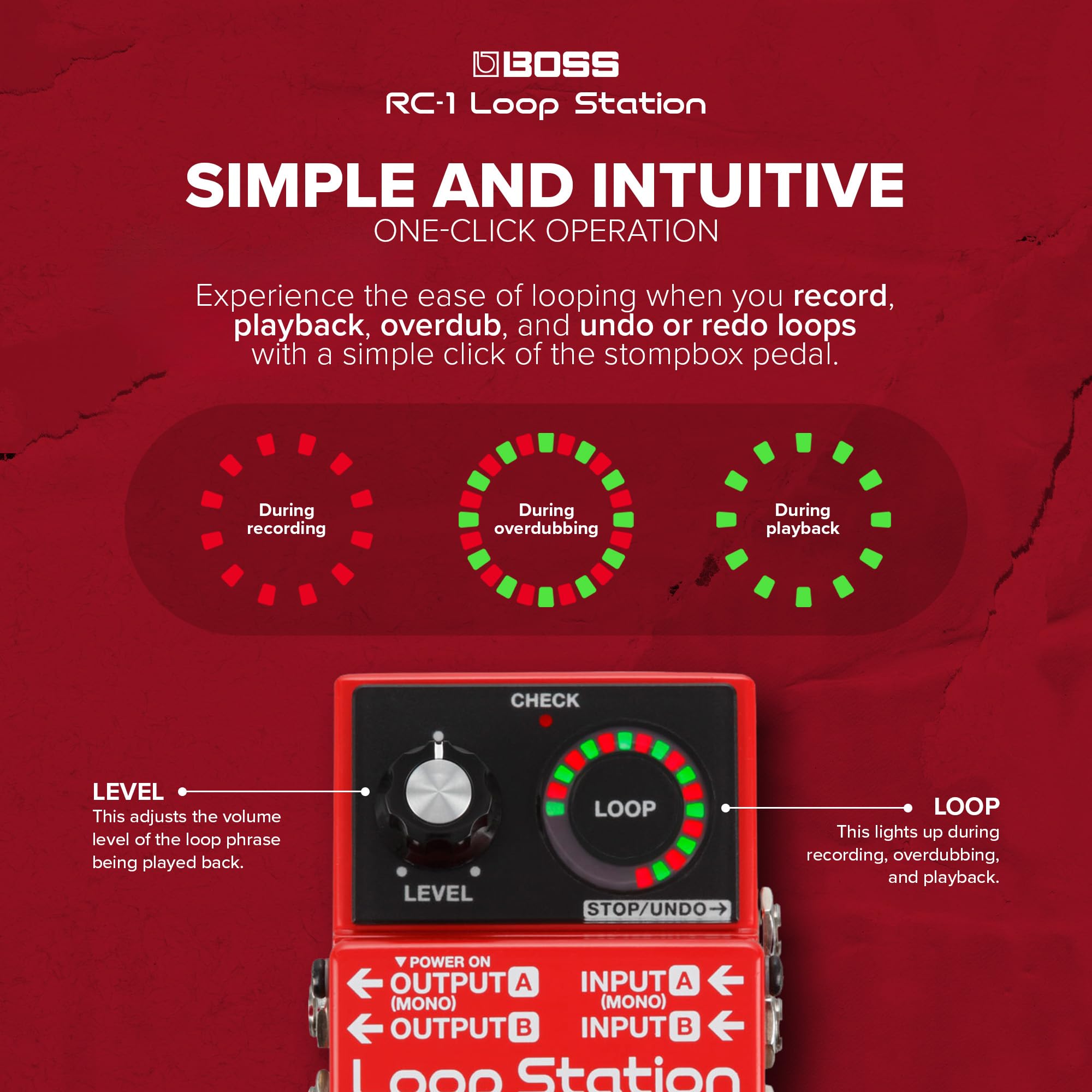 Pedal Guitar Boss RC 1
