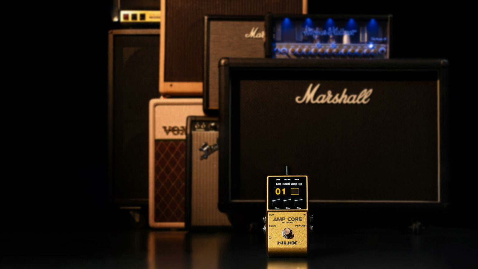 Pedal Guitar Nux Amp Core Studio NCA1, Amp Modeler & IR Pedal