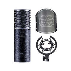 Aston Microphones Spirit Large-diaphragm Condenser Microphone, Black Bundle