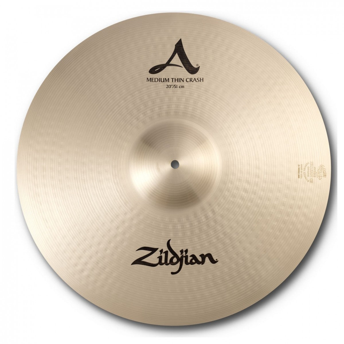 Cymbal Zildjian A 20'', Medium Thin Crash, Traditional Finish