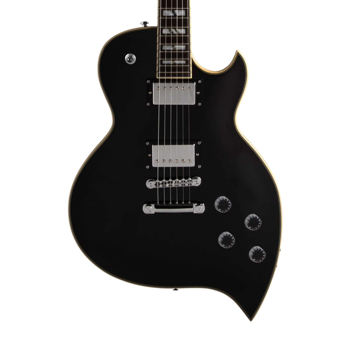 D'Angelico Premier TD Teardrop Electric Guitar w/Gig Bag, Black