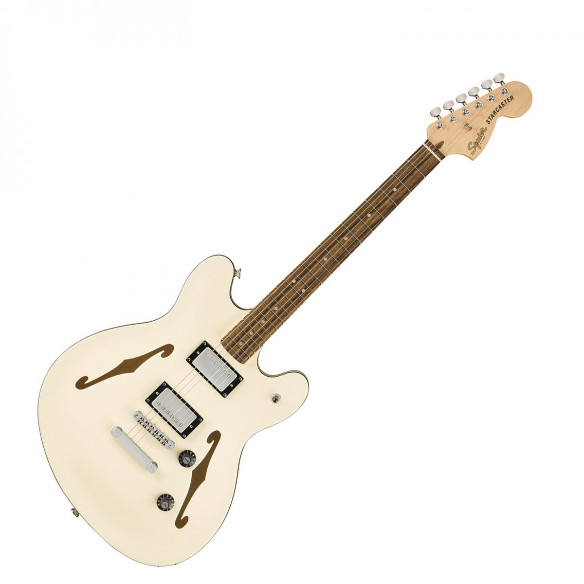 Đàn Guitar Điện Squier Affinity Starcaster Deluxe HH Electric Guitar, Indian Laurel Fingerboard, Olympic White #0378450505
