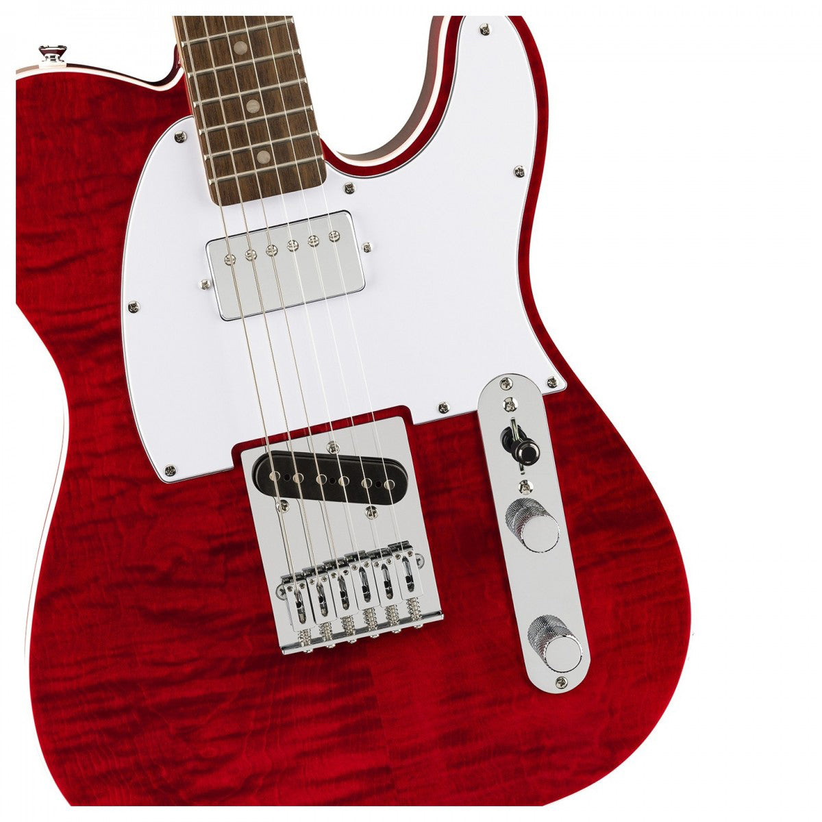 Đàn Guitar Điện Squier Affinity Telecaster FMT SH, Indian Laurel Fingerboard, Crimson Red Transparent, #0378280538