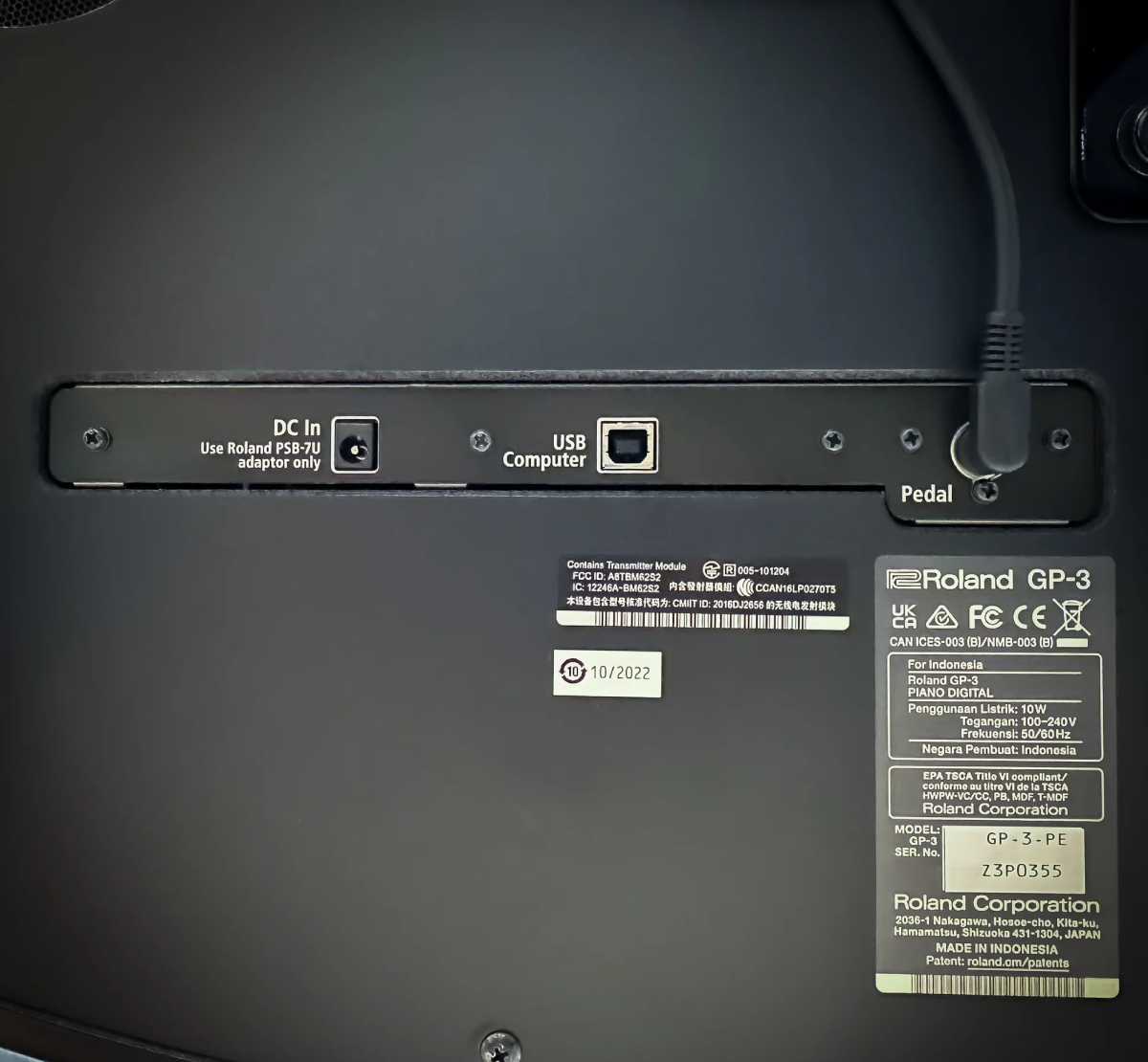 Đàn Grand Piano Roland GP-3, Polished Ebony