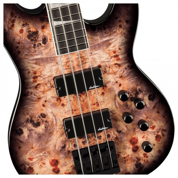 Đàn Guiar Bass Jackson JS Series Concert Bass CB JS3P, Black Burst Burl