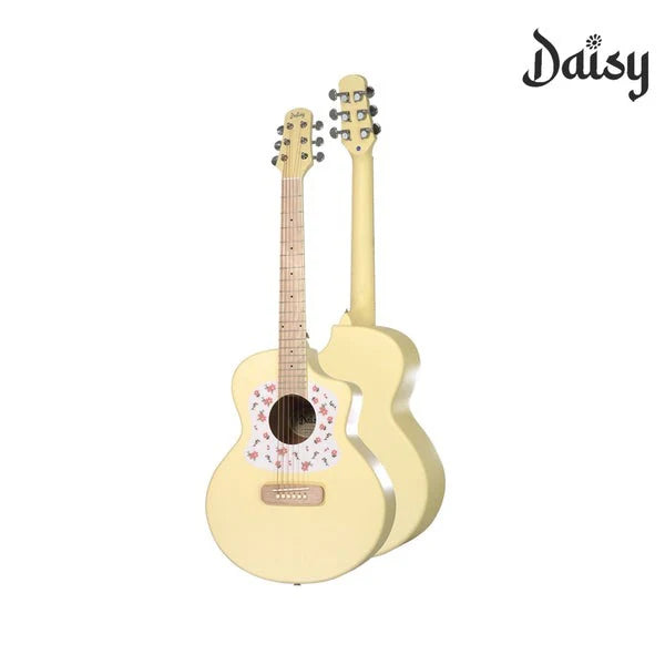 Đàn Guitar Acoustic Daisy D100 34 Inch Size 1/2, White w/Bag