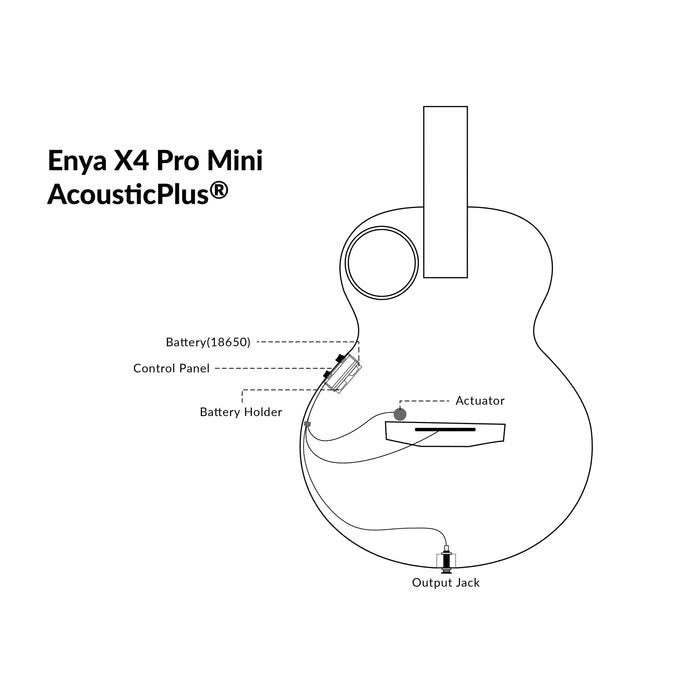 Đàn Guitar Acoustic Enya EA X4 Pro Mini EQ - Tân Nhạc Cụ