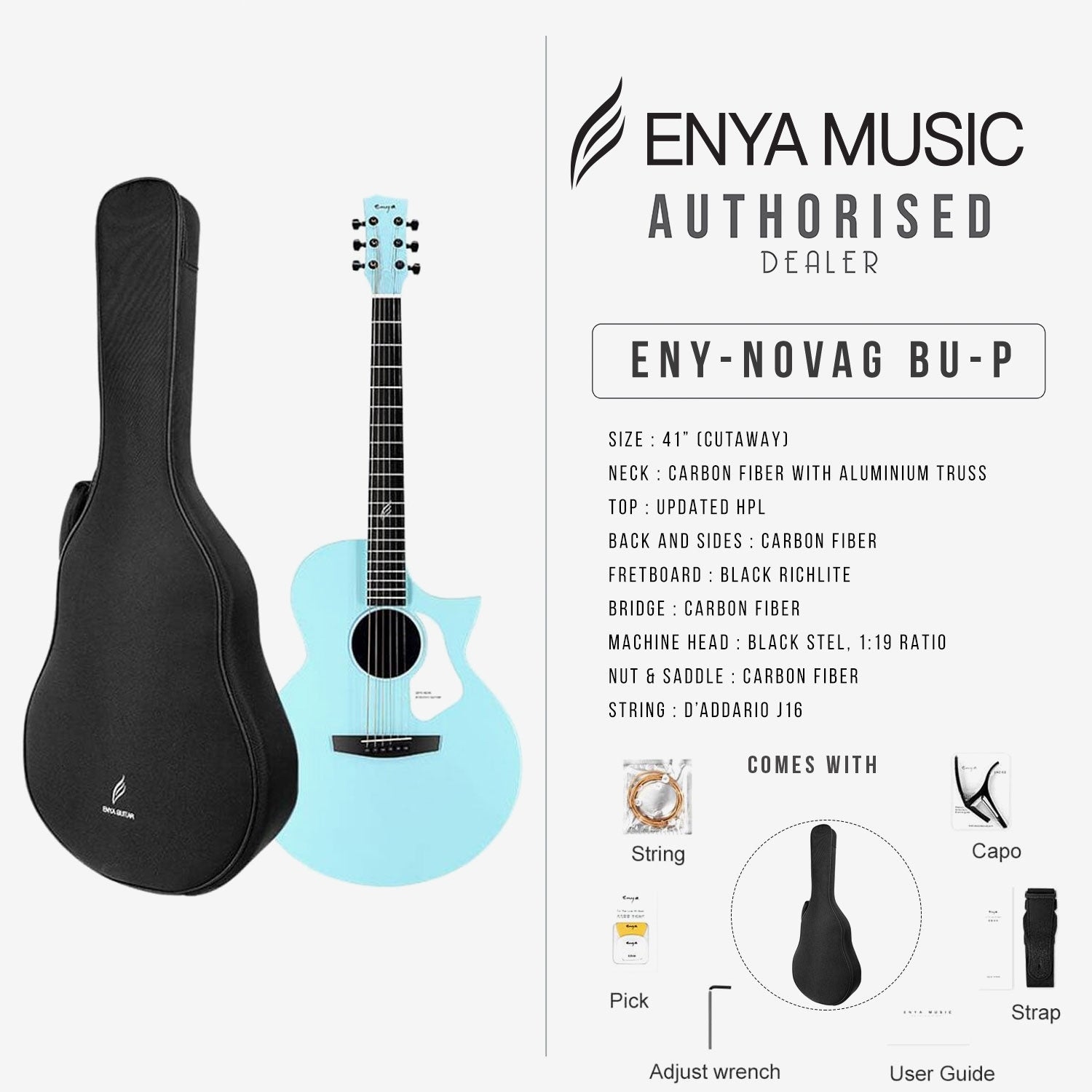 Đàn Guitar Acoustic Enya Nova G - Tân Nhạc Cụ 