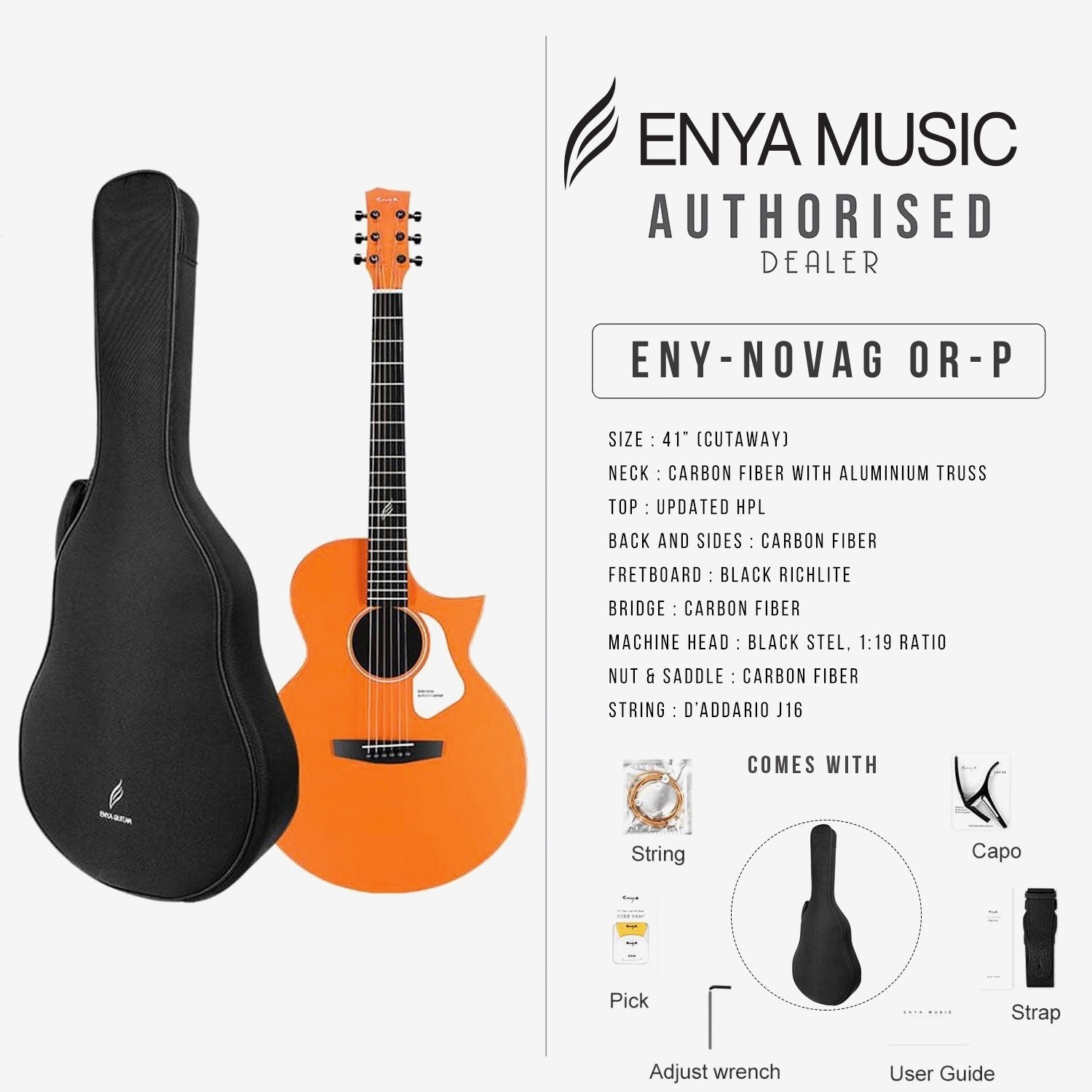 Đàn Guitar Acoustic Enya Nova G - Tân Nhạc Cụ 