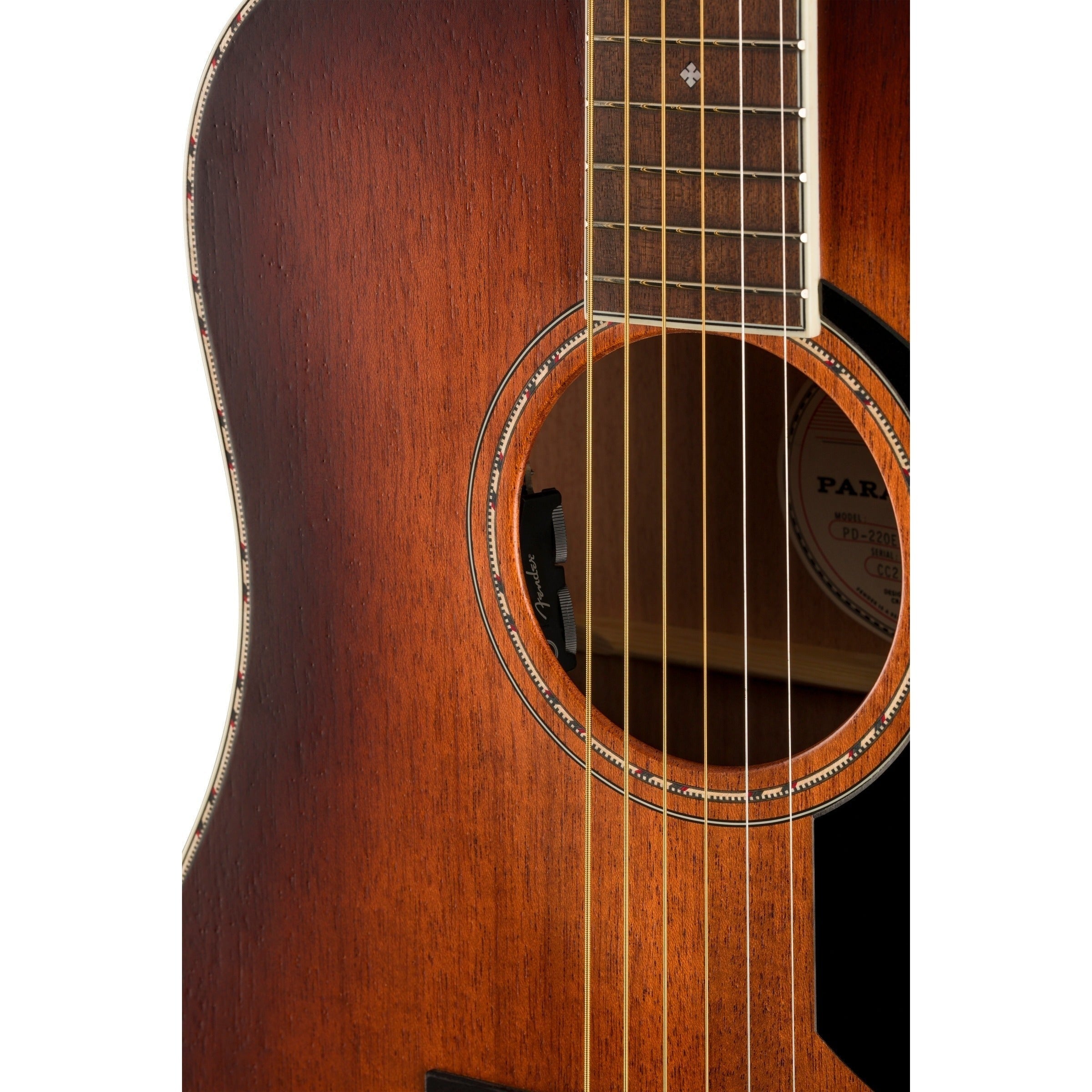 Đàn Guitar Acoustic Fender PO-220E Orchestra, Aged Cognac Burst