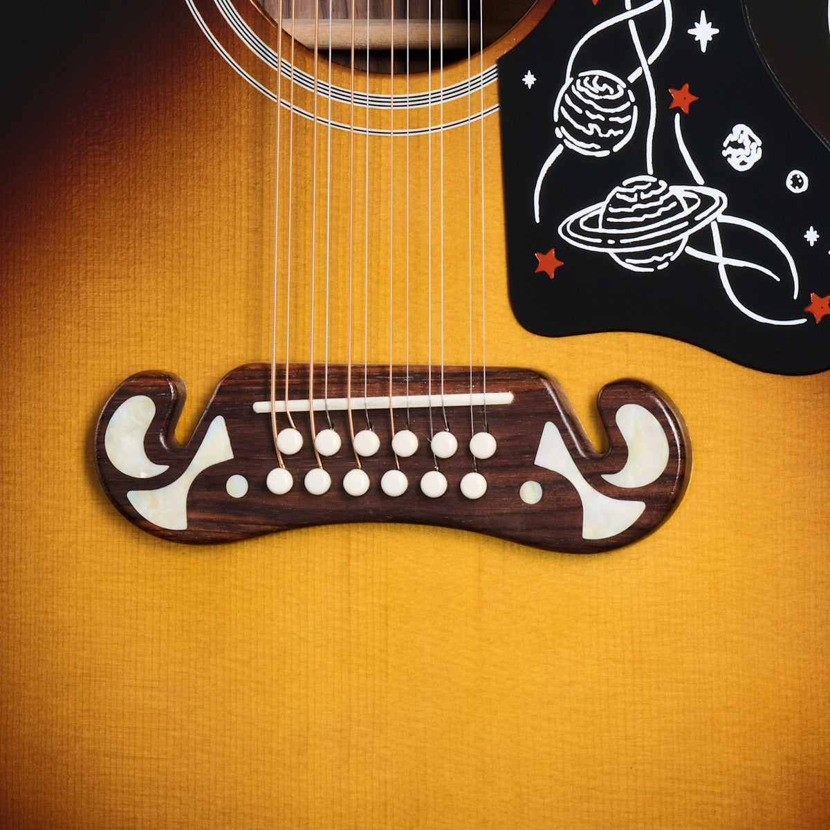 Đàn Guitar Acoustic Gibson Brian May SJ200 12 String, Vintage Sunburst
