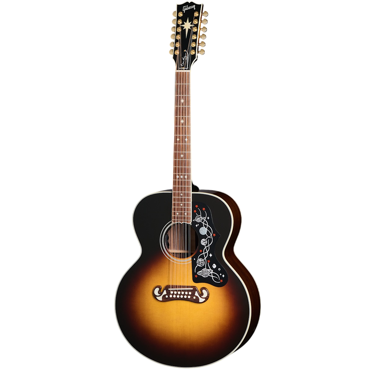 Đàn Guitar Acoustic Gibson Brian May SJ200 12 String, Vintage Sunburst