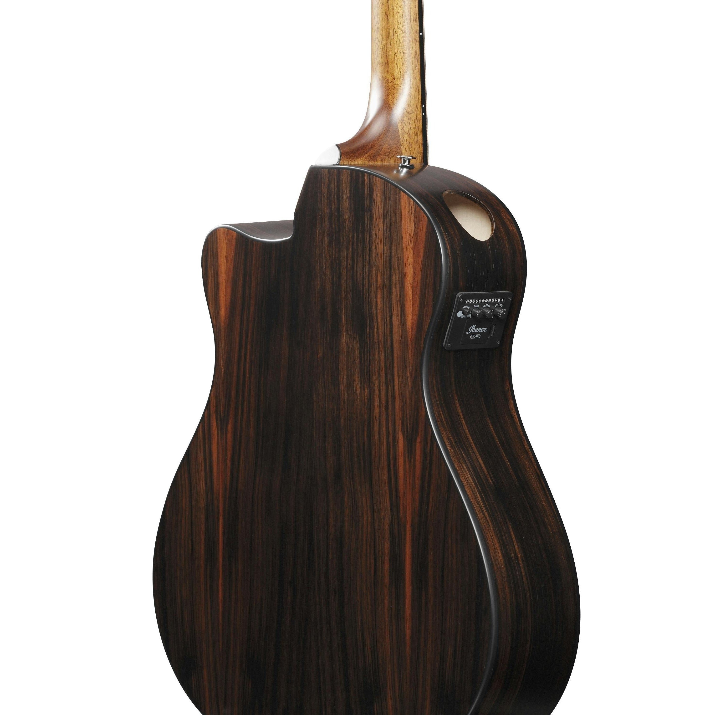 Đàn Guitar Acoustic Ibanez AAM70CE, Transparent Charcoal Burst Low Gloss Top, Natural Open Pore Back and Sides