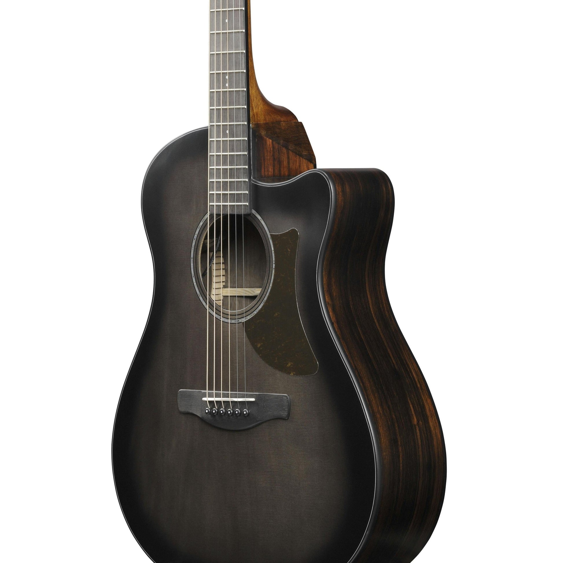 Đàn Guitar Acoustic Ibanez AAM70CE, Transparent Charcoal Burst Low Gloss Top, Natural Open Pore Back and Sides