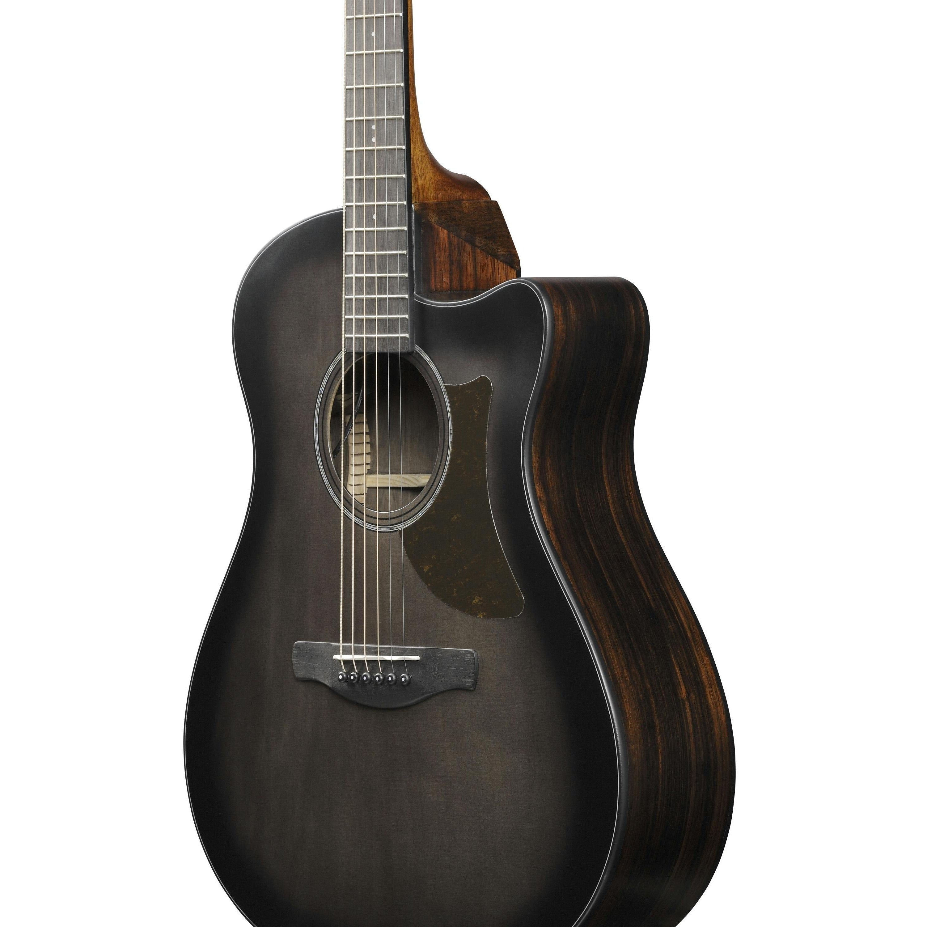 Đàn Guitar Acoustic Ibanez AAM70CE, Transparent Charcoal Burst Low Gloss Top, Natural Open Pore Back and Sides