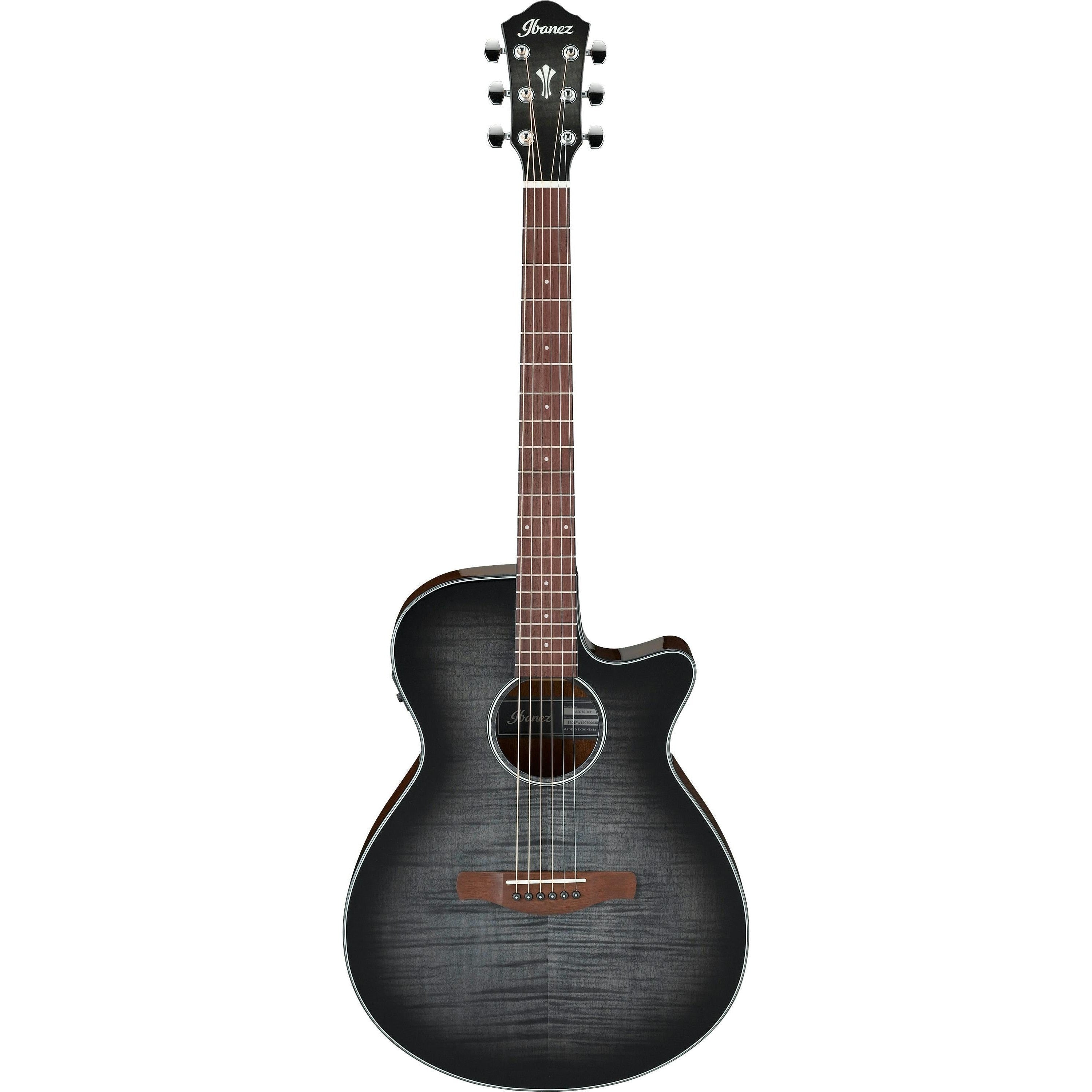 Đàn Guitar Acoustic Ibanez AEG70, Transparent Charcoal Burst High Gloss