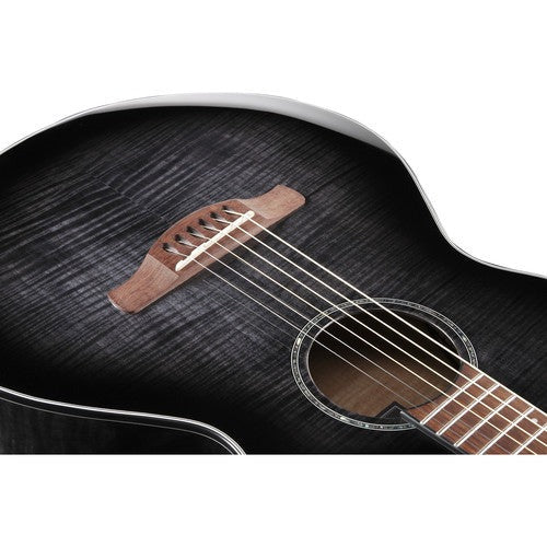 Đàn Guitar Acoustic Ibanez AEWC400, Transparent Black Sunburst High Gloss