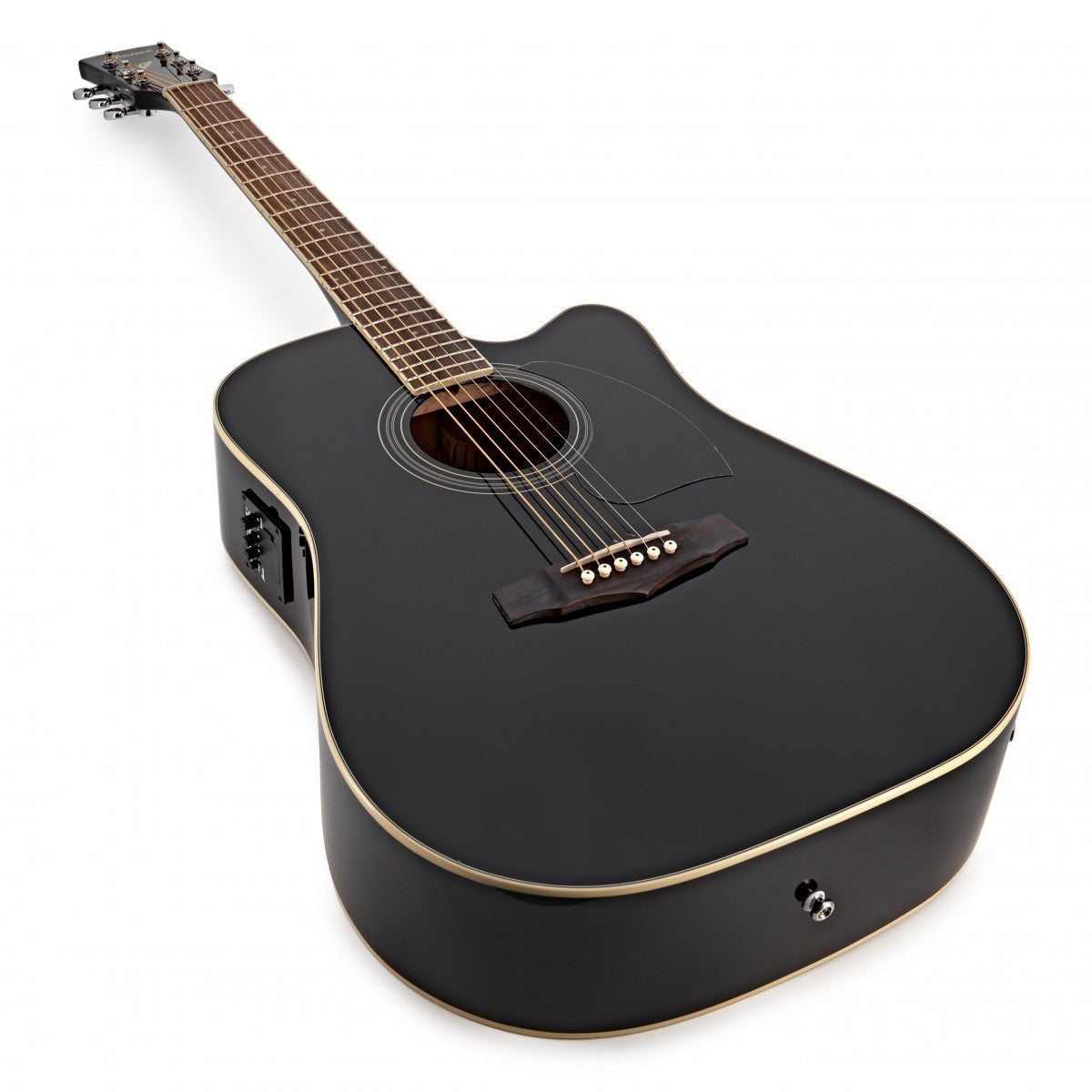 Đàn Guitar Acoustic Ibanez PF15ECE, Black High Gloss