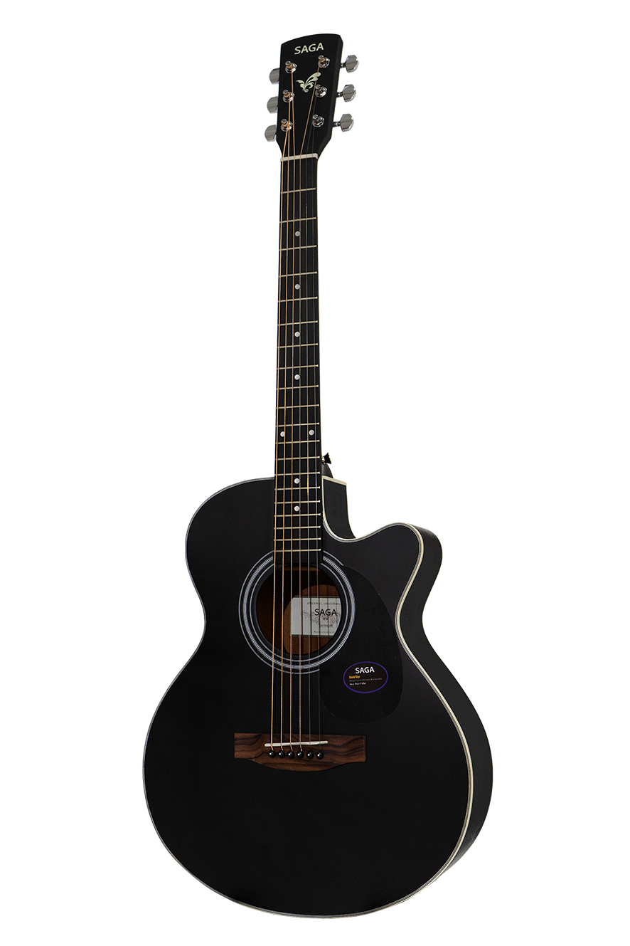 Đàn Guitar Acoustic Saga SA700C, Black w/Bag