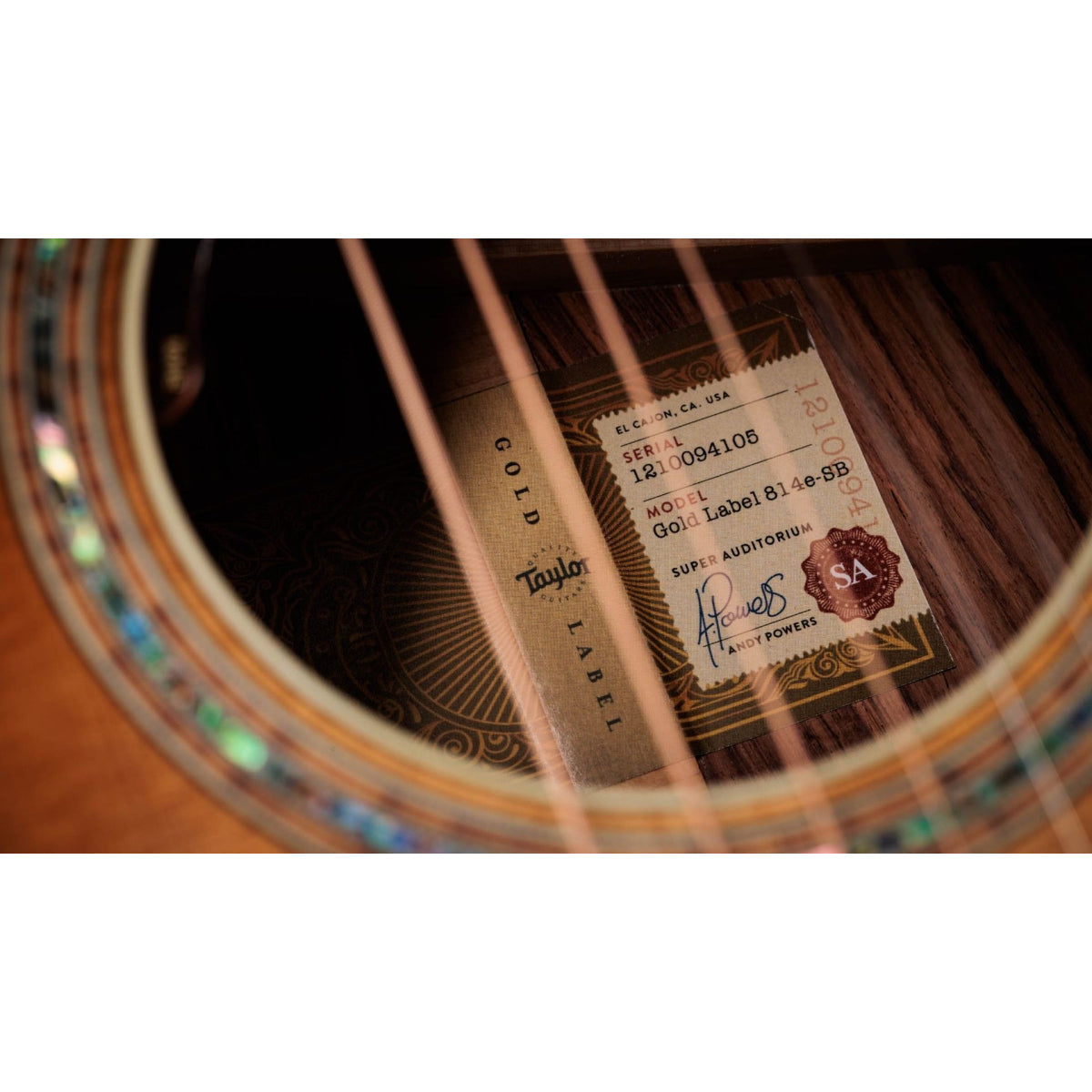Đàn Guitar Acoustic Taylor Gold Label 814e, Sunburst