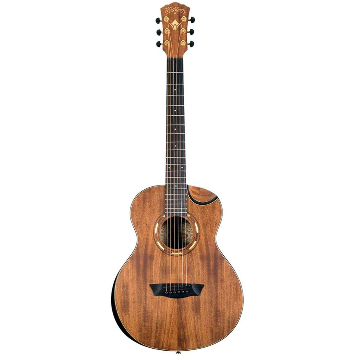 Đàn Guitar Acoustic Washburn G-55 Mini, Koa with Armrest