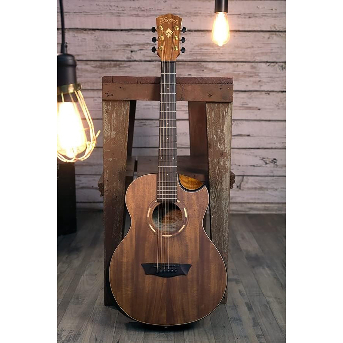 Đàn Guitar Acoustic Washburn G-55 Mini, Koa with Armrest