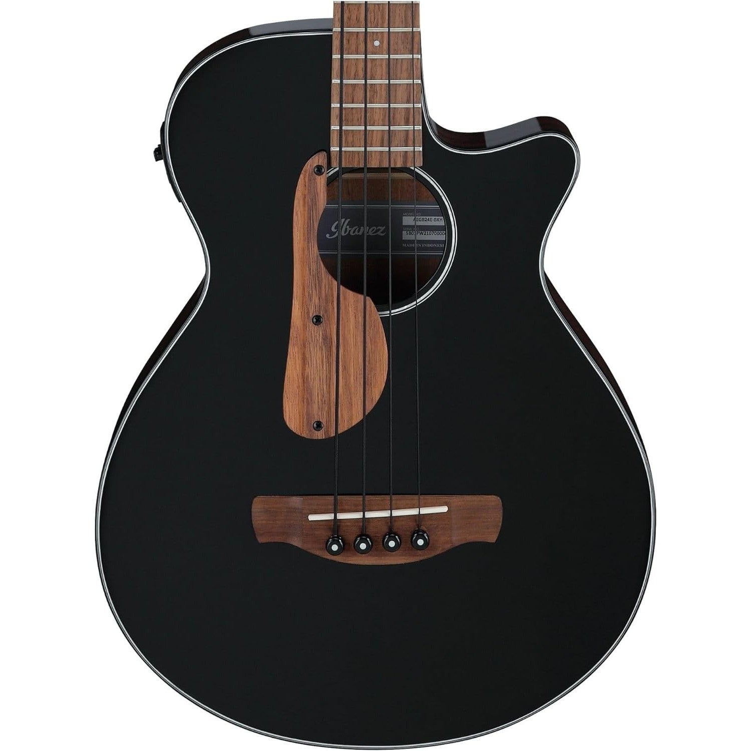 Đàn Guitar Bass Acoustic Ibanez AEGB24E, Black High Gloss