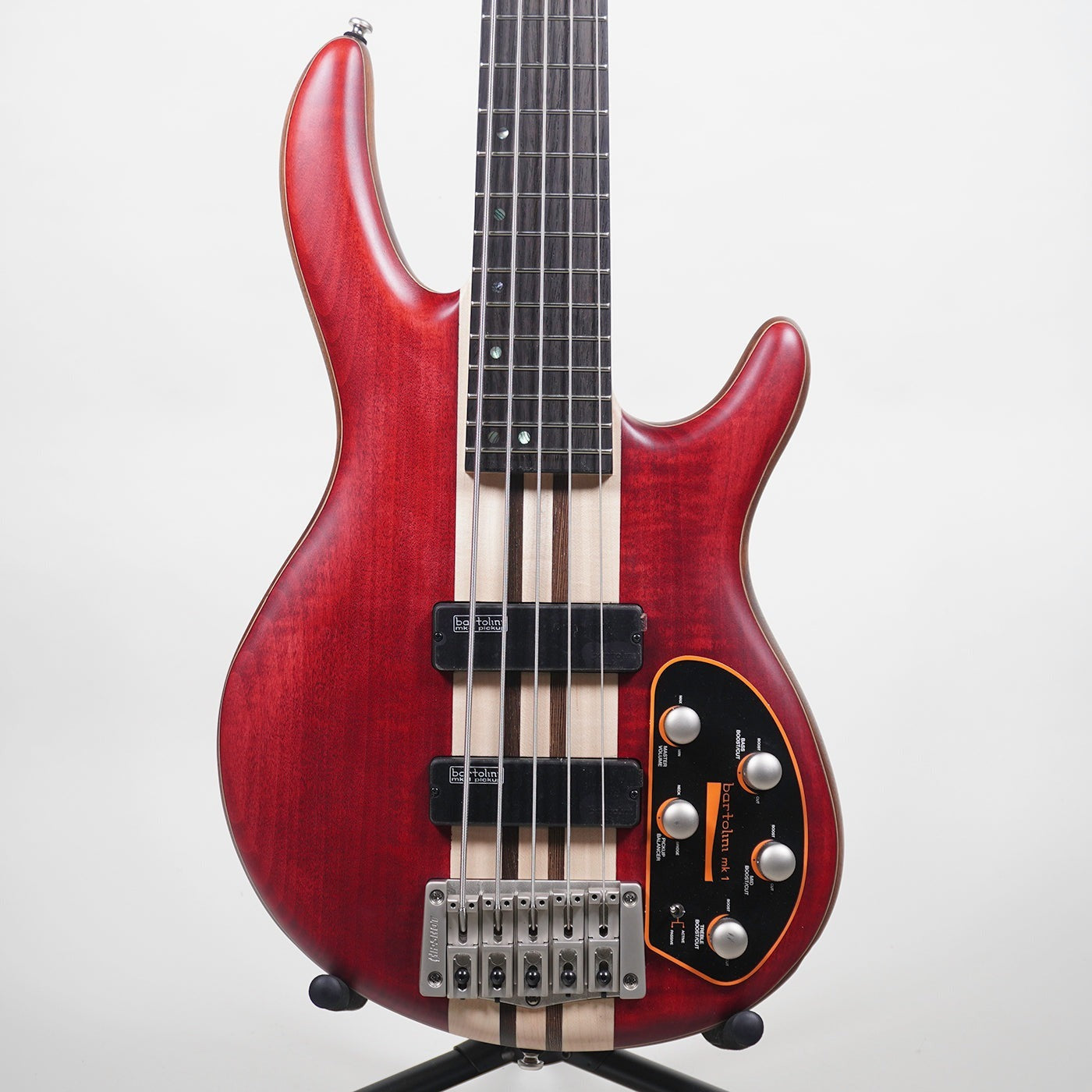 Đàn Guitar Bass Cort A5 Plus FMMH, Open Pore Black Cherry
