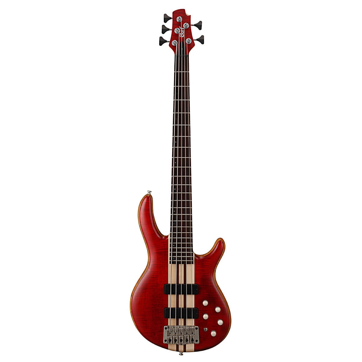 Đàn Guitar Bass Cort A5 Plus FMMH, Open Pore Black Cherry